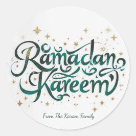 Adesivo Redondo Ramadan Kareem theme gift Sticker for celebration