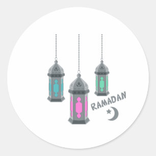 Adesivo Redondo Ramadan Lanterns