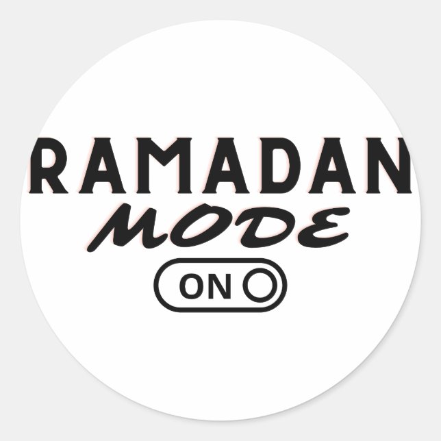 Adesivo Redondo Ramadan Mode ON -2023- (Frente)