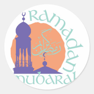 Adesivo Redondo Ramadan Mubarak