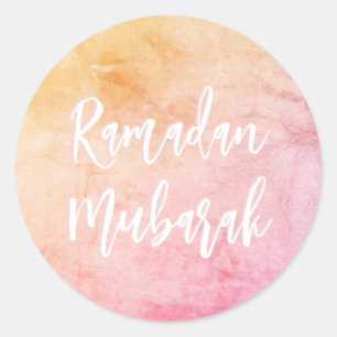 Adesivo Redondo Ramadan Mubarak Bonito Elegante