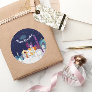 Adesivo Redondo Ramadan Mubarak Noites Árabes Presentes Orientais