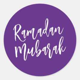 Adesivo Redondo Ramadan Mubarak Purple