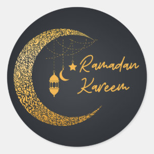 Adesivo Redondo Ramadan Mubarak - Ramadan Kareem - Eid Mubarak