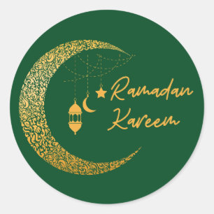 Adesivo Redondo Ramadan Mubarak - Ramadan Kareem - Eid Mubarak