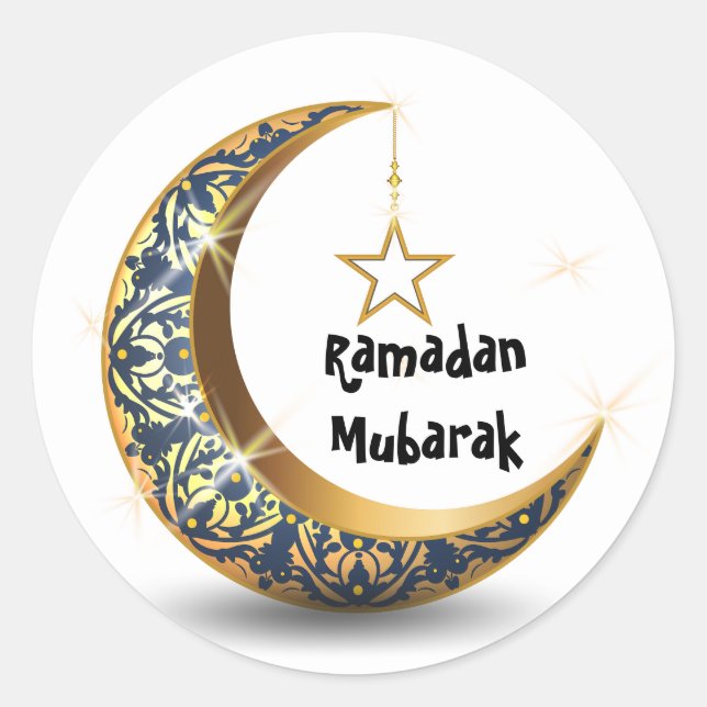 Adesivo Redondo Ramadan Mubarak Round Stickers (Frente)