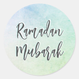Adesivo Redondo Ramadan Mubarak Script Classic Round Sticker
