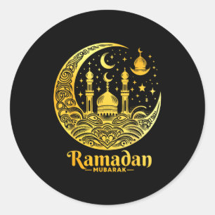 Adesivo Redondo Ramadão Kareem Feliz Jejum Ramadão Mubarak Islã