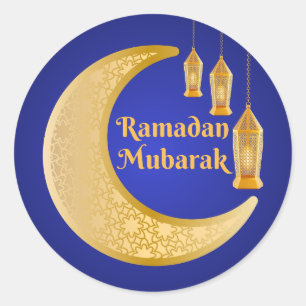 Adesivo Redondo Ramadão Mubarak Arte Islâmica