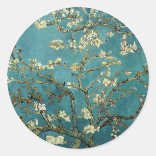 Adesivo Redondo Ramais com Almond Blossom por Vincent Van Gogh