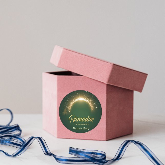 Adesivo Redondo Ramdan Kareem Holiday  Card (Criador carregado)