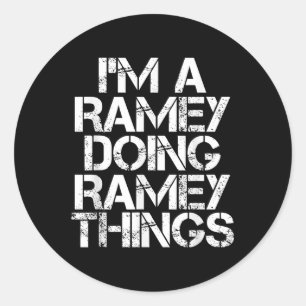 Adesivo Redondo Ramey Funny Surname Family Tree Birthday Reunião G