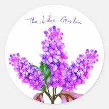 Ramificação lilática de aquarela elegante