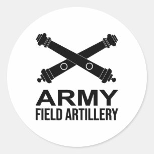 Adesivo Redondo Ramo de Artilharia de Campo do Exército EUA EUA 1