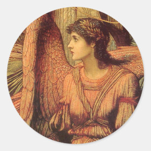 Adesivo Redondo Rampart of God's House, Angel de John Strudwick