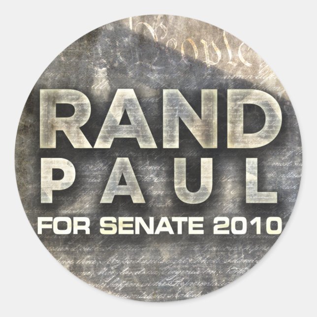 Adesivo Redondo Rand Paul (Frente)