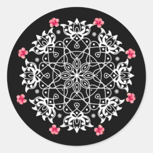 Adesivo Redondo Rangoli 002 autocolante redondo
