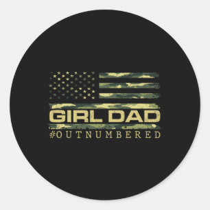 Adesivo Redondo Rapariga Camo Pai Americano Bandeira Pai Das Rapar