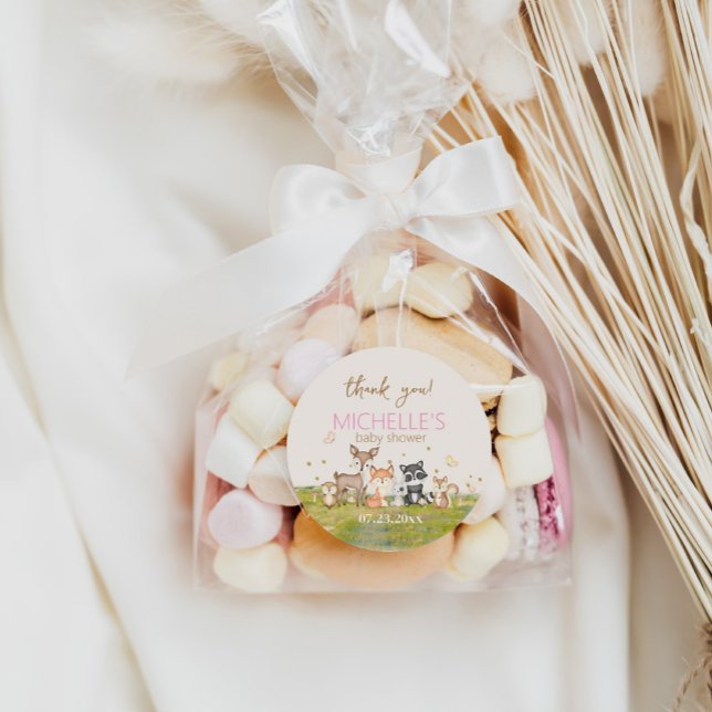 Adesivo Redondo Rapariga Castanha Cor-de-rosa (Criador carregado)