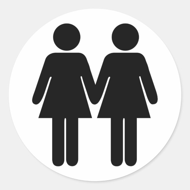 Adesivo Redondo Rapariga + Vinheta (Frente)