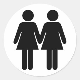 Adesivo Redondo Rapariga + Vinheta