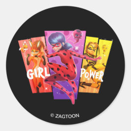Adesivo Redondo Raparigas Miraculosas | Energia de Menina