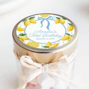 Adesivo Redondo Raparigas Whimsical Blue Arco Lemon Amalfi Anivers