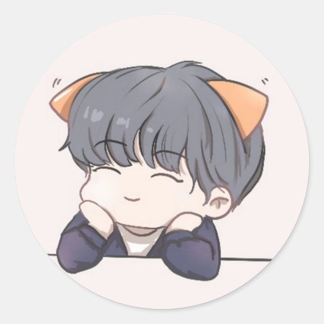 Adesivo Redondo rapaz (Frente)
