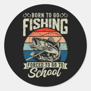 Adesivo Redondo Rapazes Adolescentes Que Pescariam Camisas Forçada