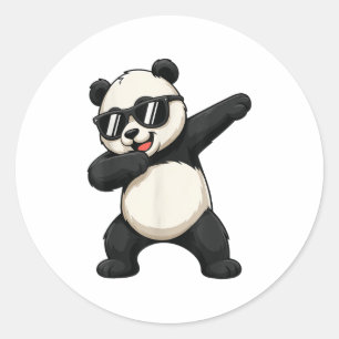 Adesivo Redondo Rapazes Batidos De Panda Batidos Rapazes Rapazes B
