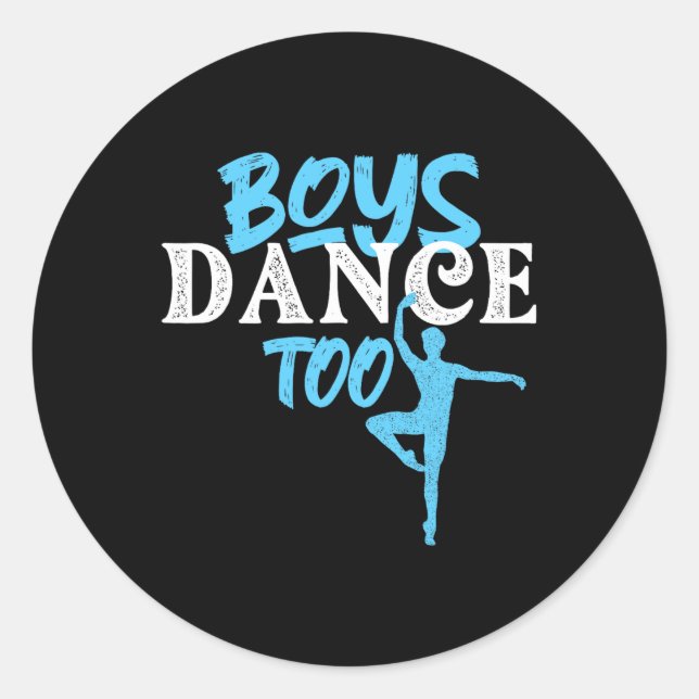 Adesivo Redondo Rapazes também dançam - Dançarino de Balés de Barr (Frente)