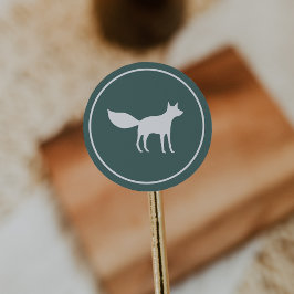 Adesivo Redondo Raposa de inverno