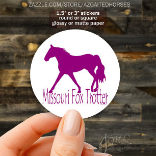 Adesivo Redondo Raposa do Missouri Silhoule Horse Purple