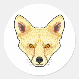 Adesivo Redondo Raposa Face