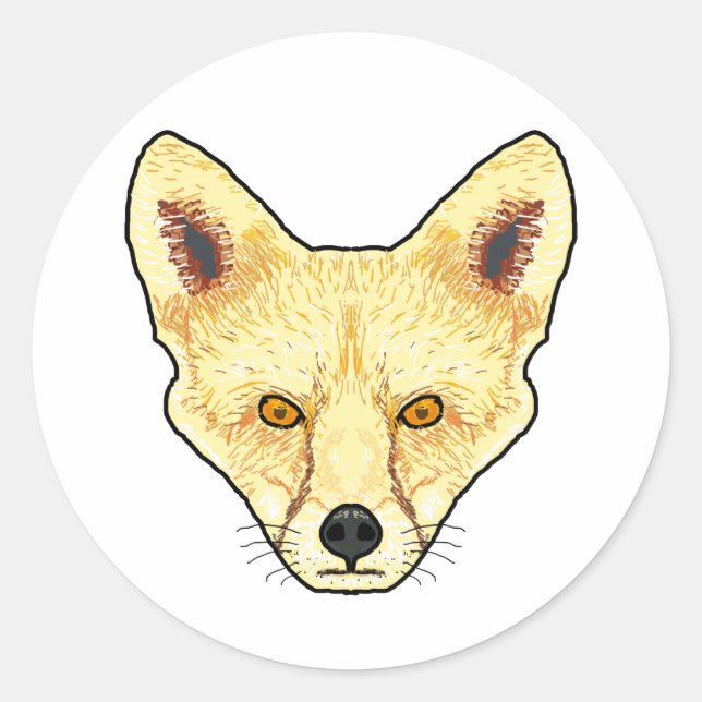 Adesivo Redondo Raposa Face (Frente)