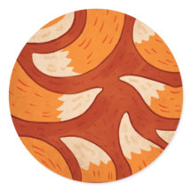 Raposa Radiante - Ilustração de Padrão Animal