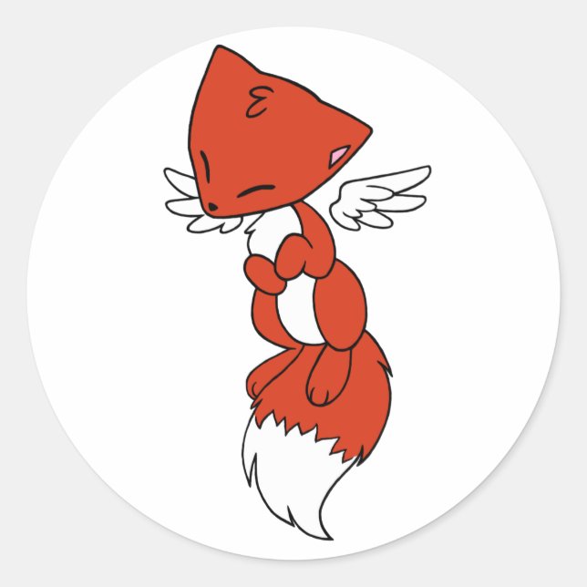 Adesivo Redondo Raposa Voadora (Frente)