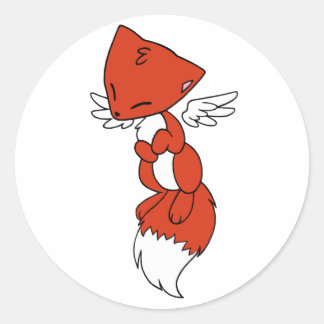 Adesivo Redondo Raposa Voadora