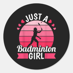 Adesivo Redondo Raqueta de Tartaruga Badminton - Racquet Apenas Um