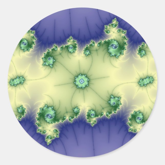 Adesivo Redondo Raras Gem - Fractal (Frente)