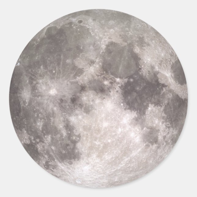 Adesivo Redondo Raras Lua Cheia No Dia De Natal (Frente)