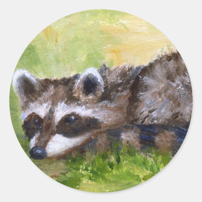 Adesivo Redondo Rascal aceo Raccoon Sticker (Frente)