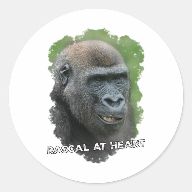 Adesivo Redondo Rascal no Coração (Frente)