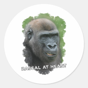 Adesivo Redondo Rascal no Coração