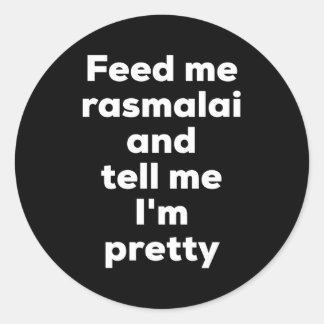 Adesivo Redondo Rasmalai Ras Malai Paneer Indian Comida da Índia