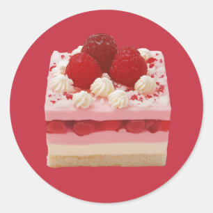 Adesivo Redondo Raspberry Mousse Cake