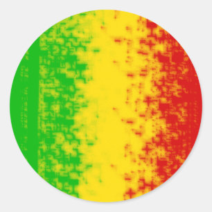 Adesivo Redondo Rasta Design