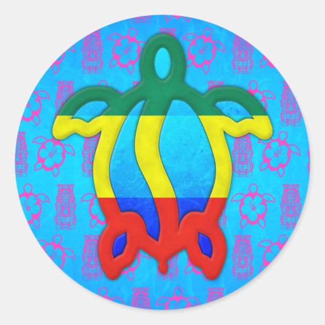 Adesivo Redondo Rasta Honu (Frente)