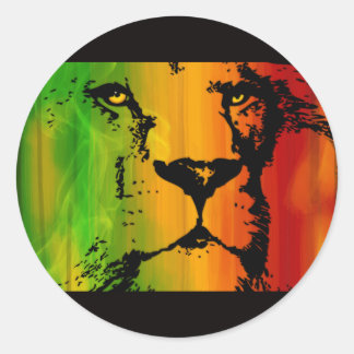 Adesivo Redondo Rasta Lion