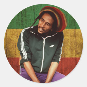 Adesivo Redondo Rastafari - reggae Roots - bordadores